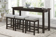 Connected 4-Piece Pack Counter Height Set - Espresso