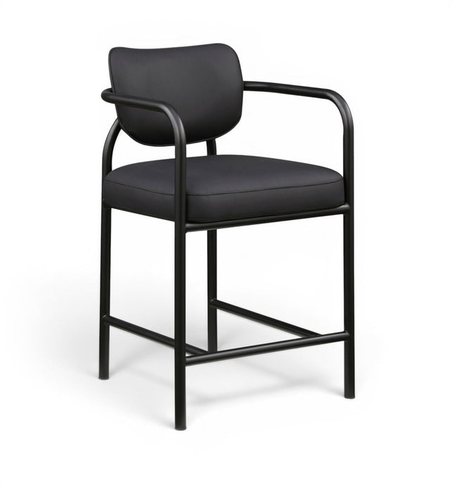 Serava Vegan Leather Upholstered Counter Stool