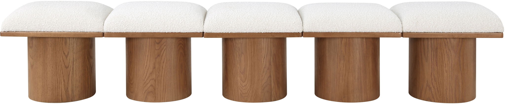 Pavilion Boucle Fabric Upholstered 5pc. Modular Bench