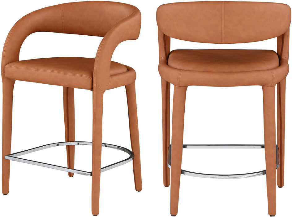 Sylvester Vegan Leather Upholstered Counter Stool