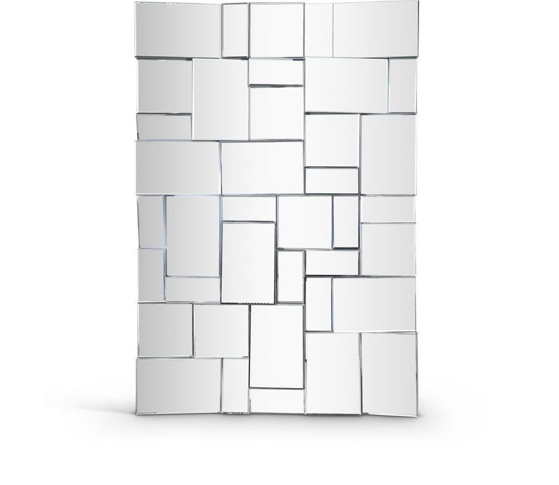 Action 31.5" W X 47" H Geometric Design Mirror