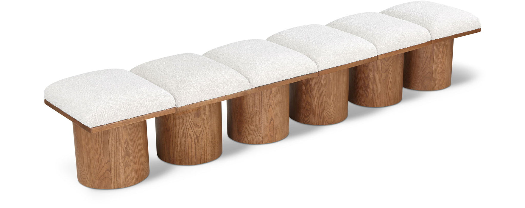 Pavilion Boucle Fabric Upholstered 6pc. Modular Bench
