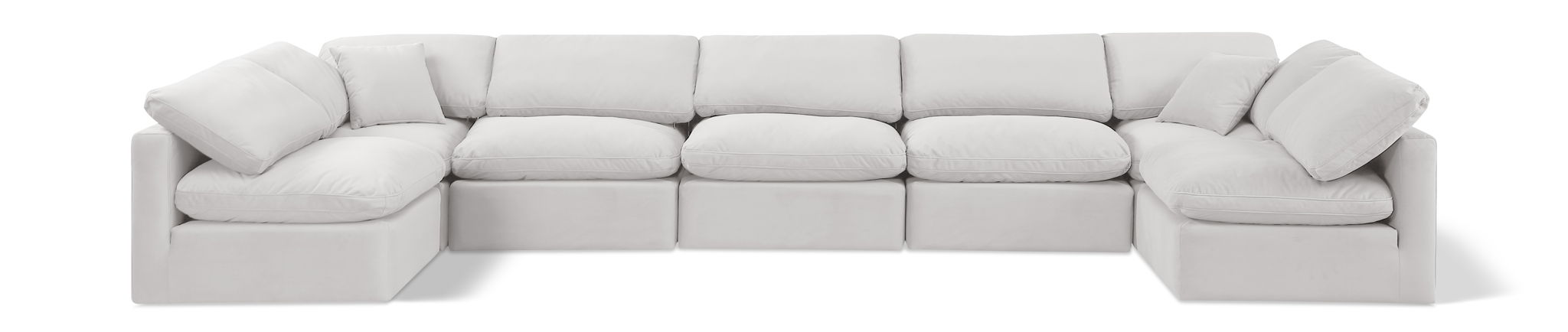 Indulge 175" Velvet Upholstered 7pc. Modular Sectional