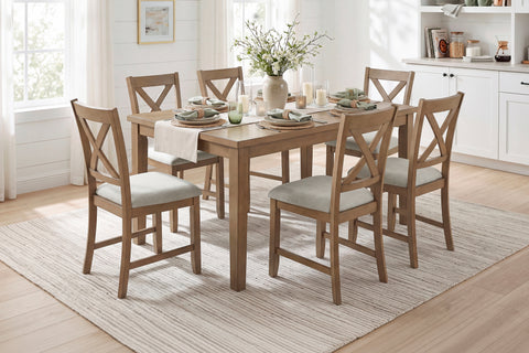 Crossbuck 7-Piece Pack Dinette Set