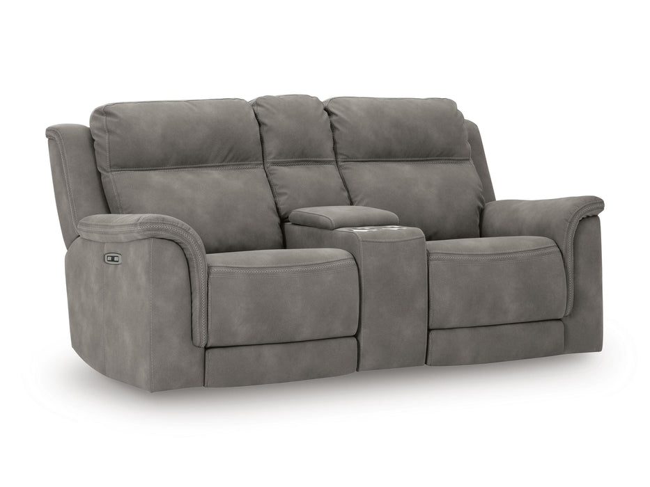 Next-Gen Durapella Power Reclining Loveseat with Console