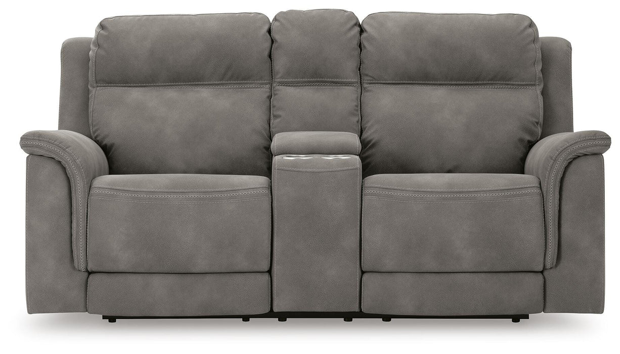 Next-Gen Durapella Power Reclining Loveseat with Console