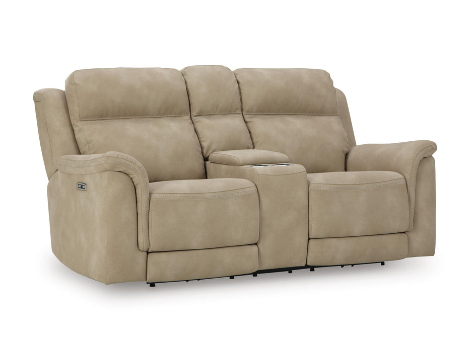 Next-Gen Durapella Power Reclining Loveseat with Console