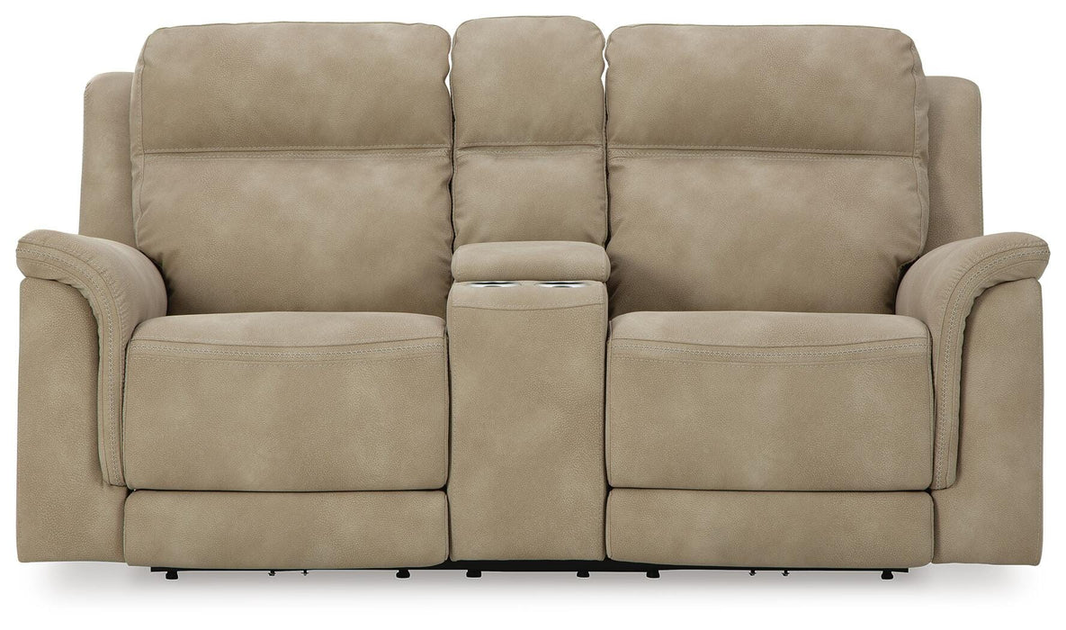 Next-Gen Durapella Power Reclining Loveseat with Console