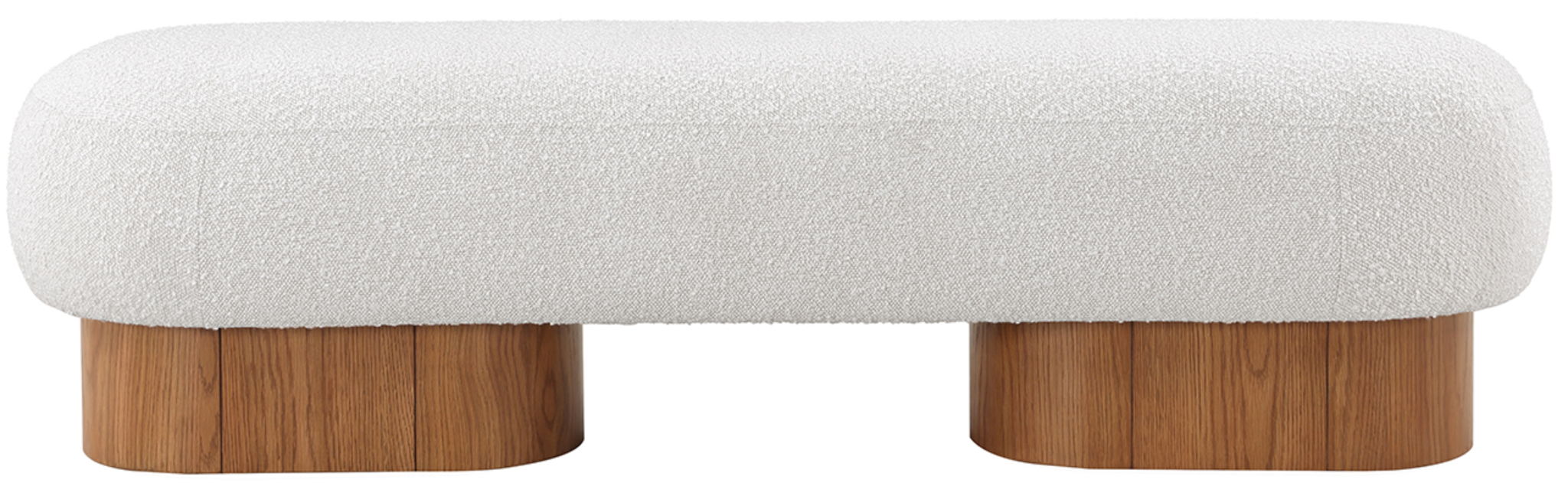 Banco tapizado de bouclé Robertson