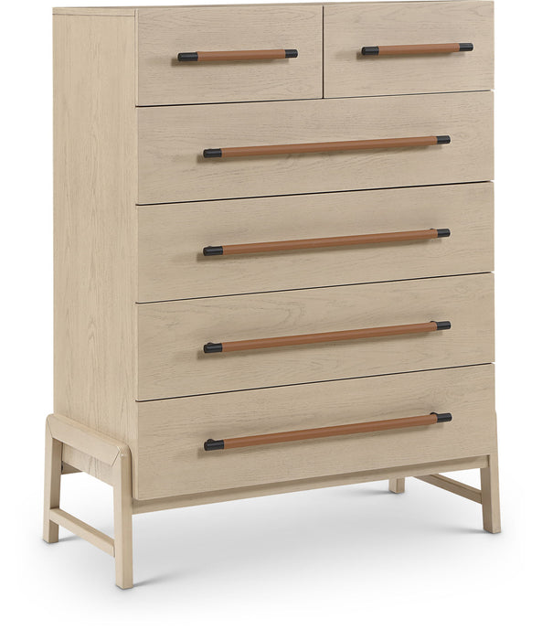 Kaya Oak Veneer And Vegan Leather Handle Chest