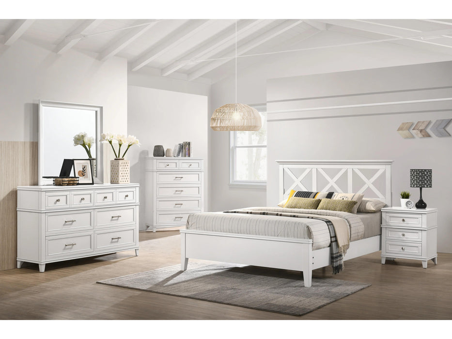 White Nova II King X Bed 1280-111