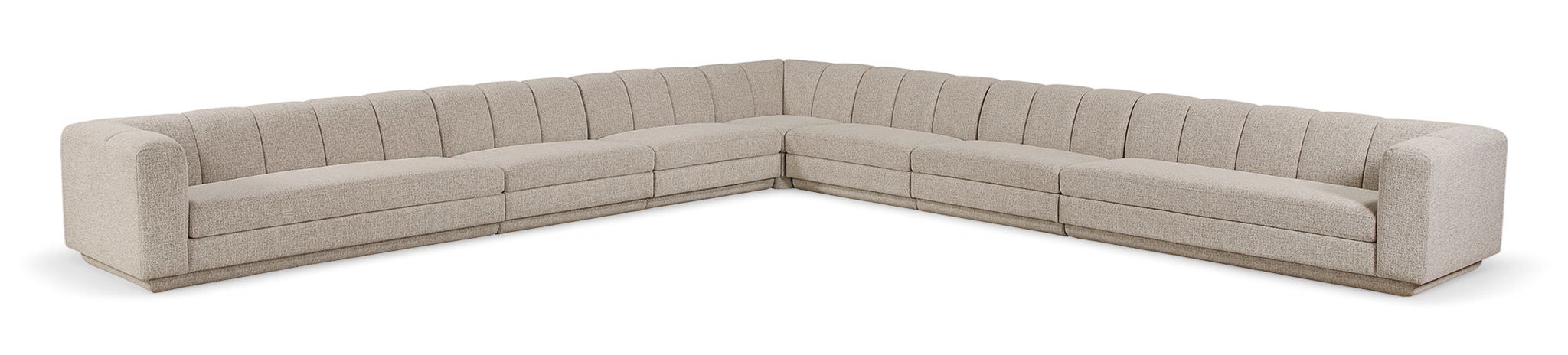 Modari 194.25" Fabric Upholstered 7pc. Modular Sectional