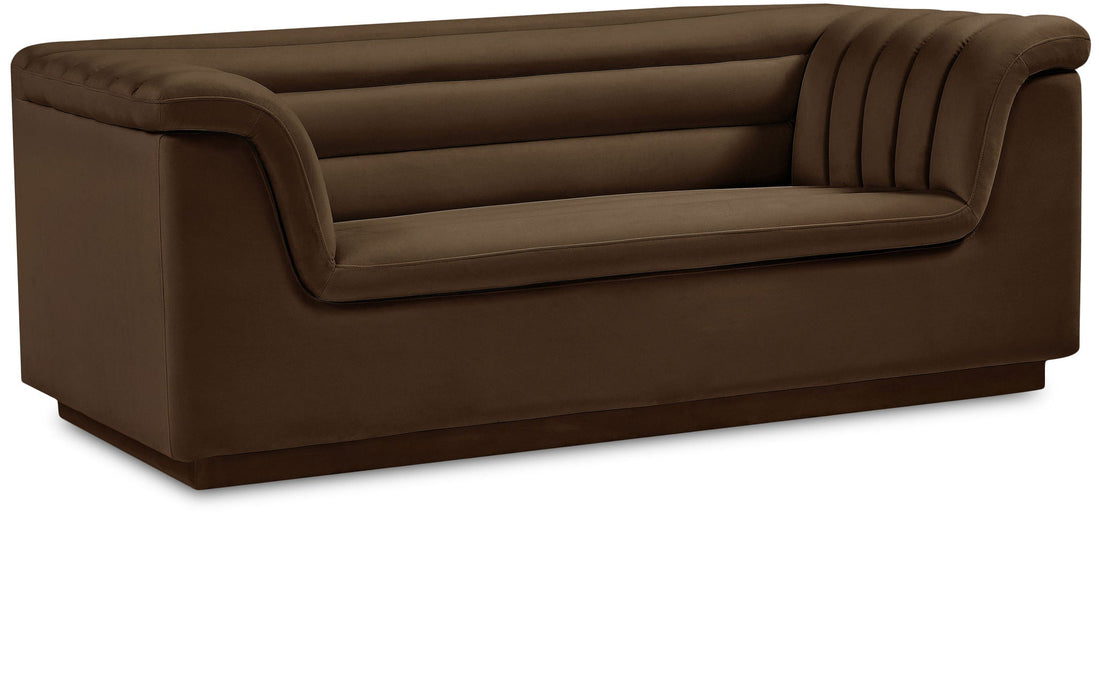 Cascade 72" Velvet Upholstered Fabric Upholstered Loveseat