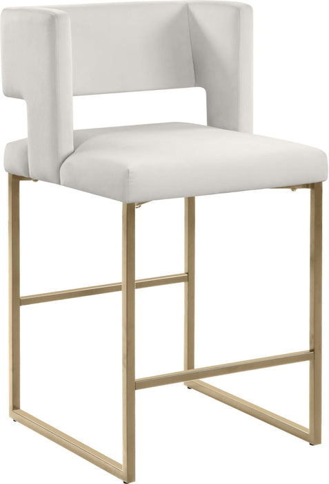 Caleb Velvet Upholstered Counter Stool