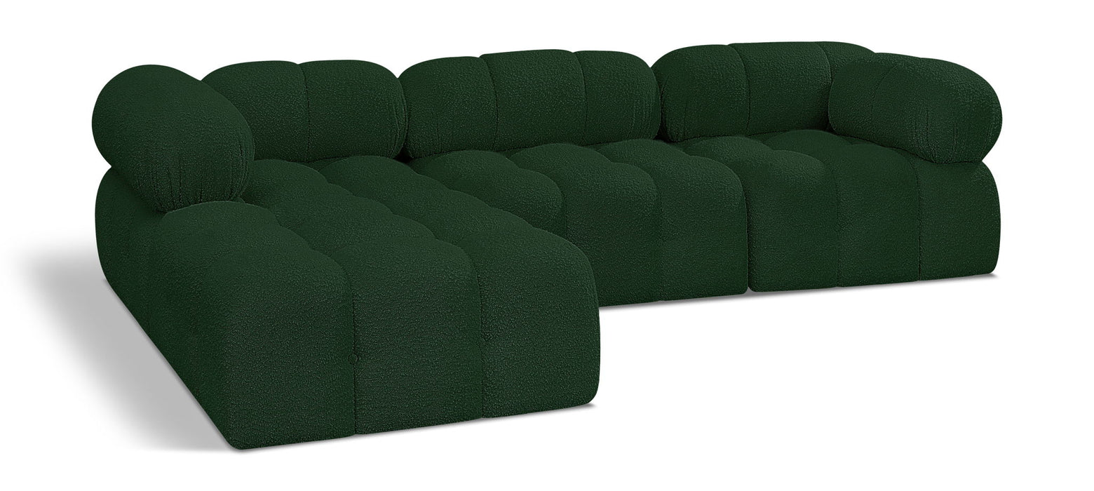 Seccional modular tapizado de bouclé Ames de 102" de 4 piezas