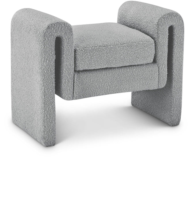Banco tapizado de bouclé Stylus de 31.5"