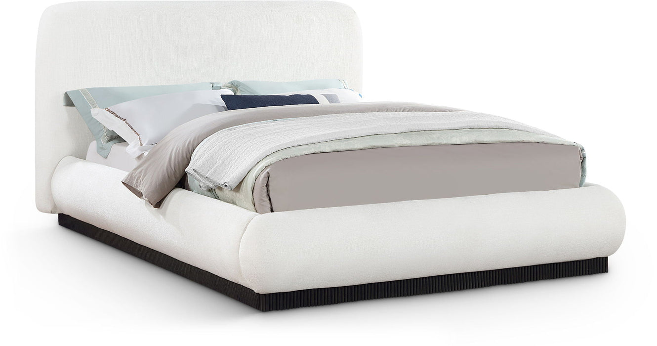 Rigby Linen Textured Fabric Upholstered Bed