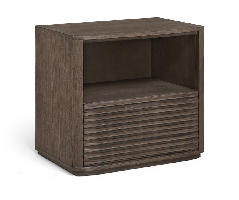 Morino 28" Oak Veneer And Solid Wood Nightstand