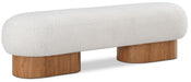 Robertson Boucle Fabric Upholstered Bench - Cream