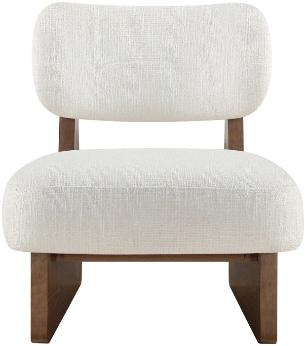 Silla tapizada de tela con textura de lino Vetra