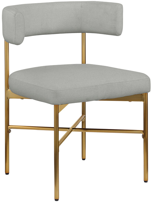 Rivage Linen Textured Fabric Upholstered Dining Chair