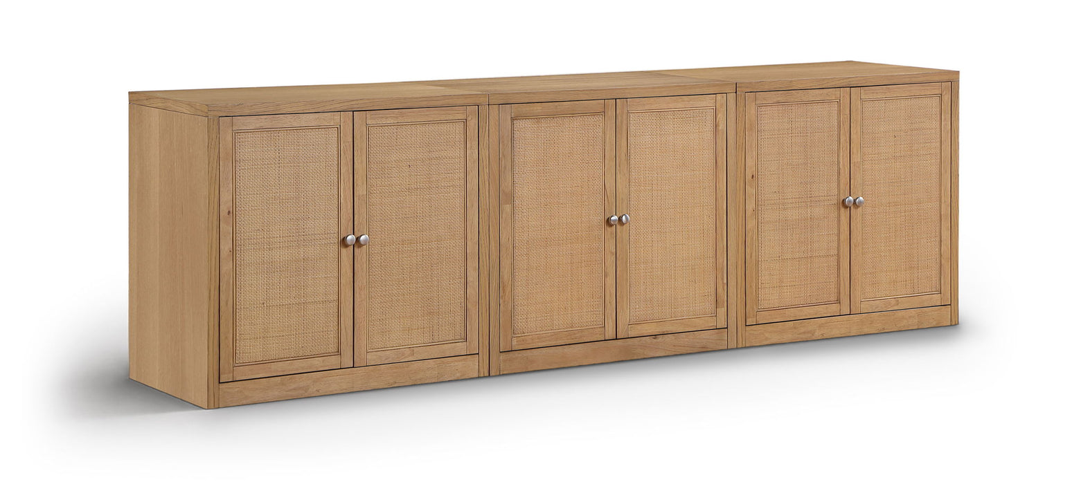 Vero Cane, Solid Wood And Oak Veneer 3pc. Sideboard/Buffet