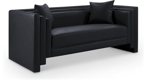 Loveseat tapizado de cuero vegano Everett de 67"