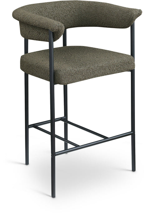 Malin Boucle Fabric Upholstered Counter Stool