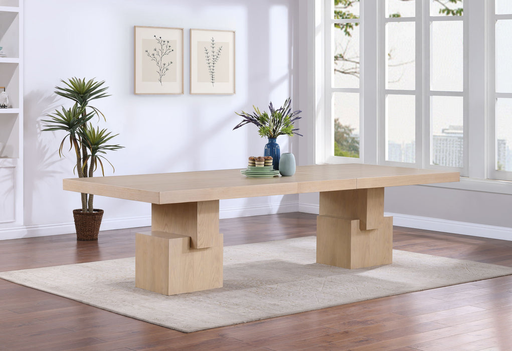 Anzio 96" / 120" / 144" Oak Veneer Extendable Dining Table