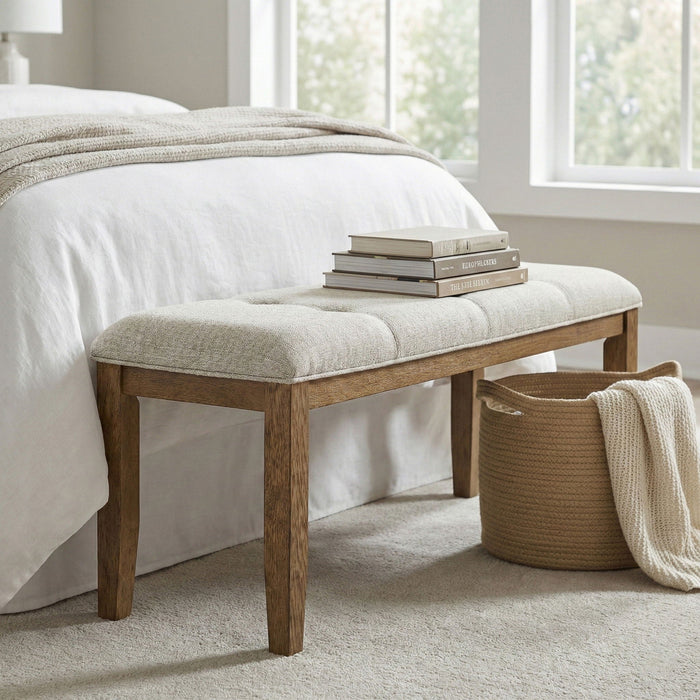 Ananda Fabric Upholstered Bench