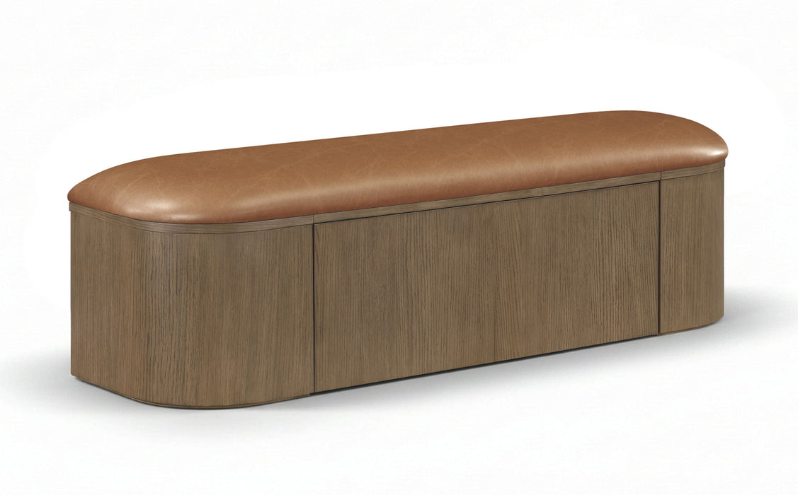 Velden Vegan Leather Upholstered Storage Bench