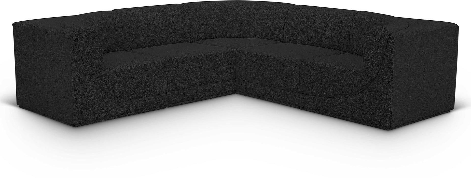 Ollie 98" Boucle Fabric Upholstered 5pc. Modular Sectional