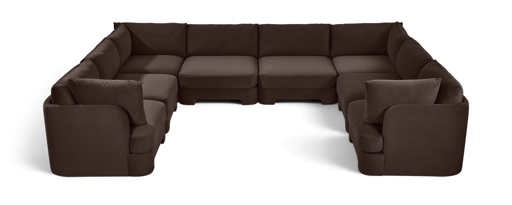 Hammond 148" Velvet Performance Fabric Upholstered 8pc. Modular Sectional