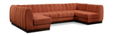 Quinn 133" Chenille Fabric Upholstered 6pc. Modular Sectional