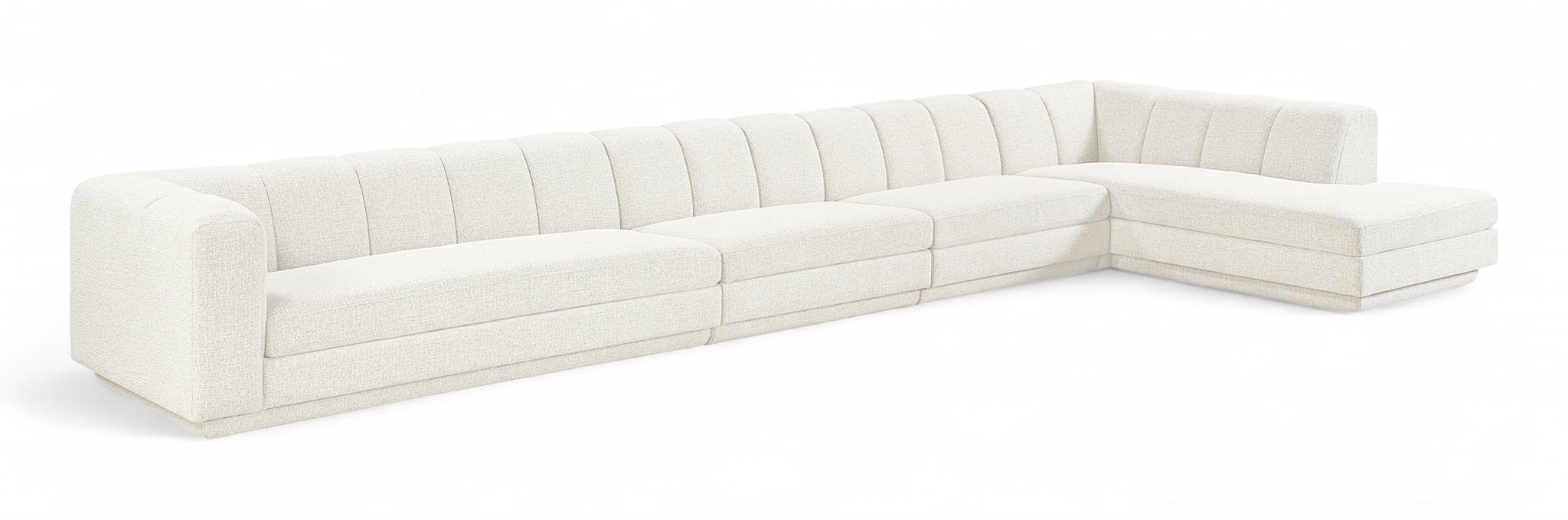 Seccional modular tapizado de tela Modari de 194.25" de 4 piezas