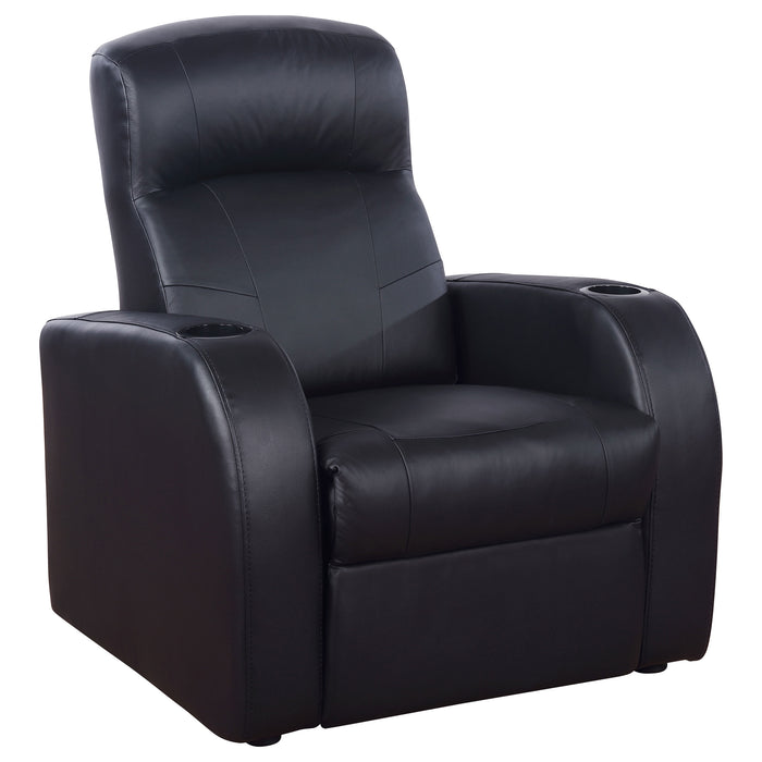 Cyrus 5-piece Upholstered Home Theater Seating with 3 Recliners