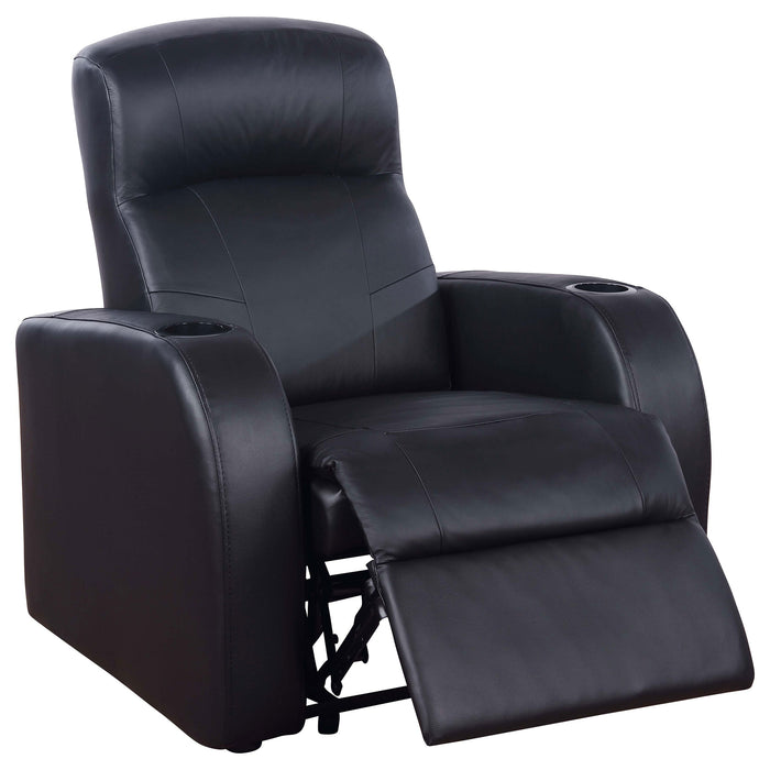 Cyrus 5-piece Upholstered Home Theater Seating with 3 Recliners