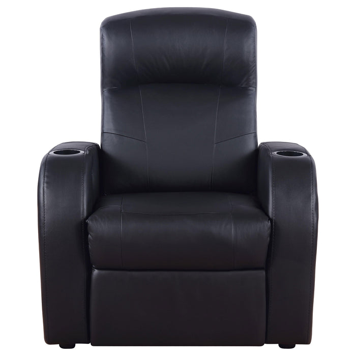 Cyrus 5-piece Upholstered Home Theater Seating with 3 Recliners