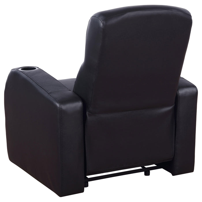 Cyrus 5-piece Upholstered Home Theater Seating with 3 Recliners