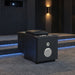 Madden Faux Leather Bluetooth Audio Console with Power Outlet Black