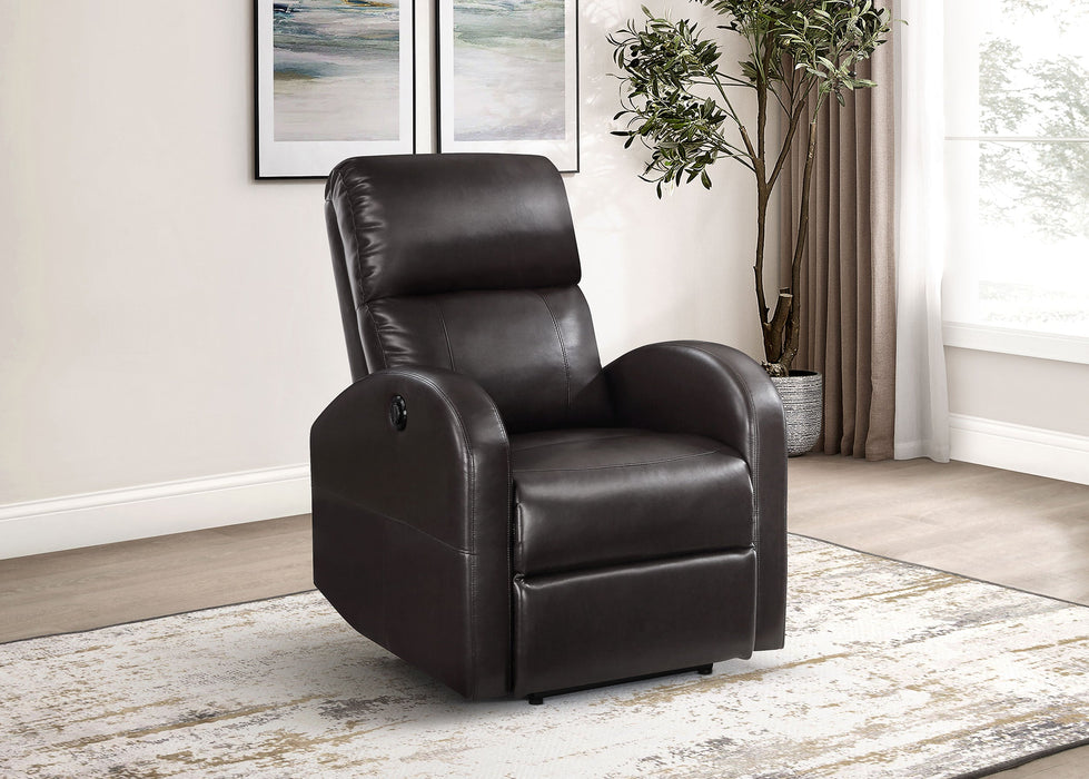 Sillón reclinable eléctrico Grant tapizado gris