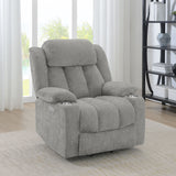Sillón reclinable elevador eléctrico tapizado Houston gris
