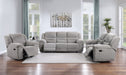Gilson 3-piece Chenille Upholstered Reclining Sofa Set Grey
