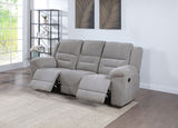 Sofá reclinable tapizado en felpilla Gilson gris