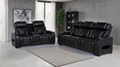 Zuma 2-Piece Dual Power Reclining Sofa Set with Bluetooth Black