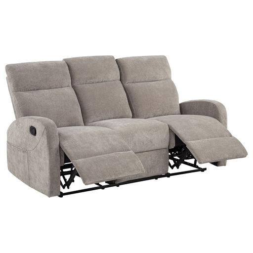 Hamilton Chenille Manual Reclining Sofa Sand - Grey
