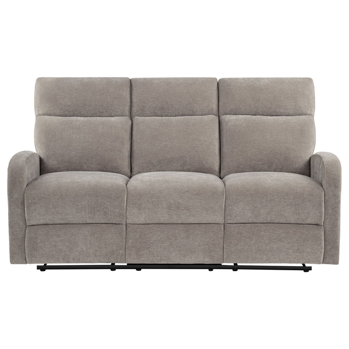 Hamilton Chenille Manual Reclining Sofa Sand