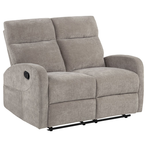 Hamilton Chenille Manual Reclining Loveseat Sand - Grey