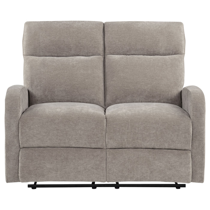 Hamilton Chenille Manual Reclining Loveseat Sand