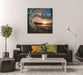 Oppidan Home Framed Flamboyant Ocean Wave Acrylic Wall Art (48H x 48W)